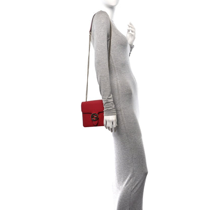 Gucci Dollar Calfskin Small Interlocking G Shoulder Bag Red 2 of 11