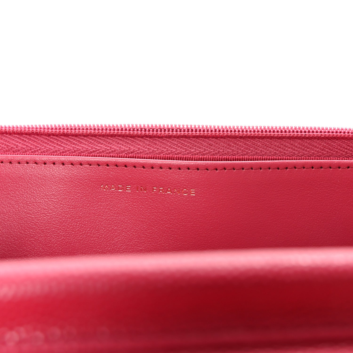 Chanel Caviar Quilted Wallet on Chain WOC Dark Pink 7 of 12