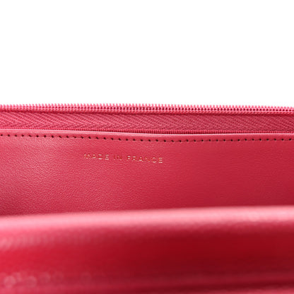 Chanel Caviar Quilted Wallet on Chain WOC Dark Pink 7 of 12