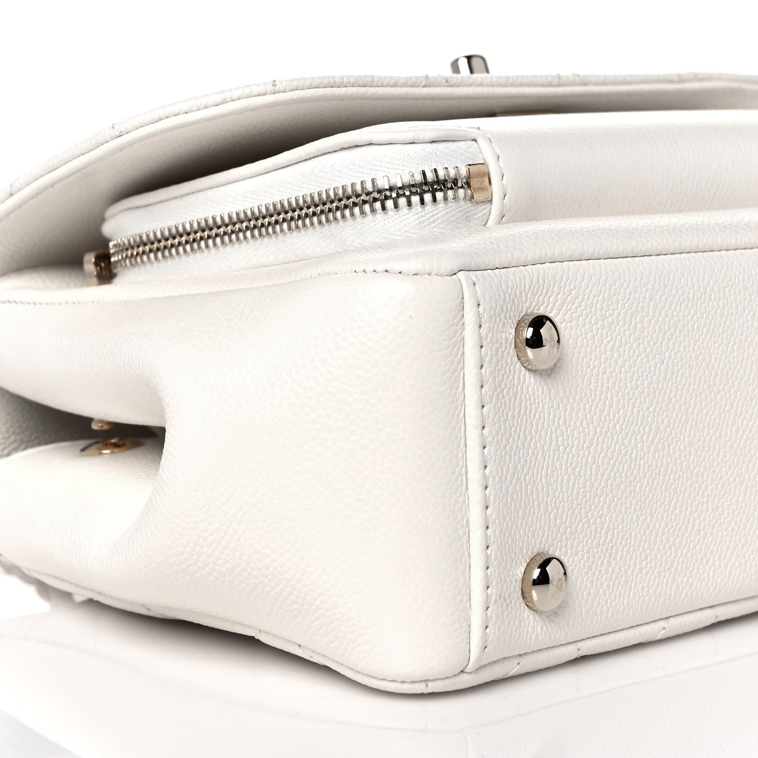 Chanel Caviar Quilted Small Business Affinity Flap White 8 of 10