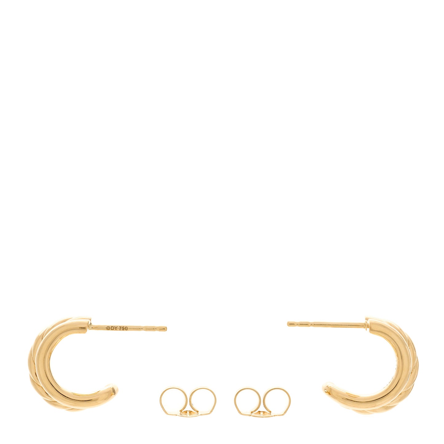 18K Yellow Gold Mercer Double Huggie Hoop Earrings