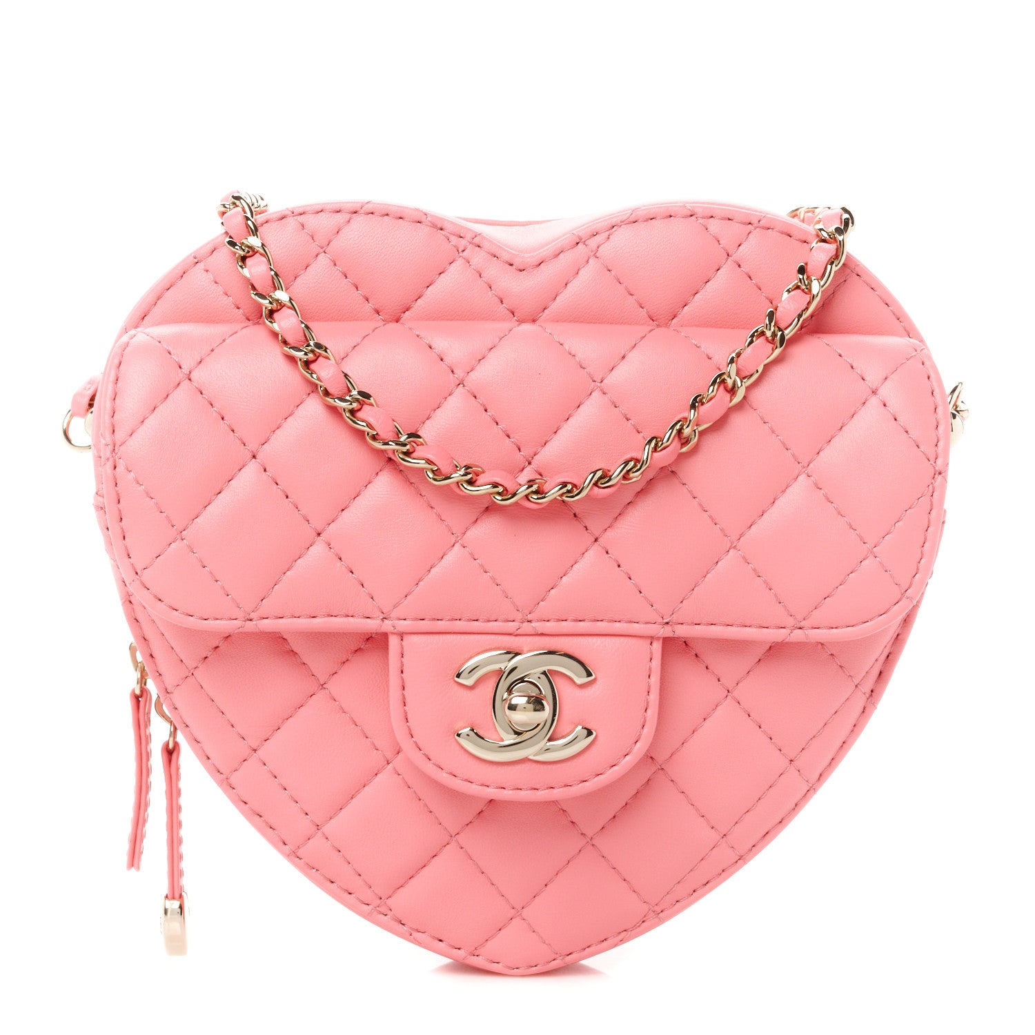 Chanel Lambskin Quilted CC In Love Heart Bag Pink 1 of 11