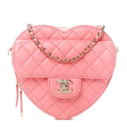 Chanel Lambskin Quilted CC In Love Heart Bag Pink 1 of 11
