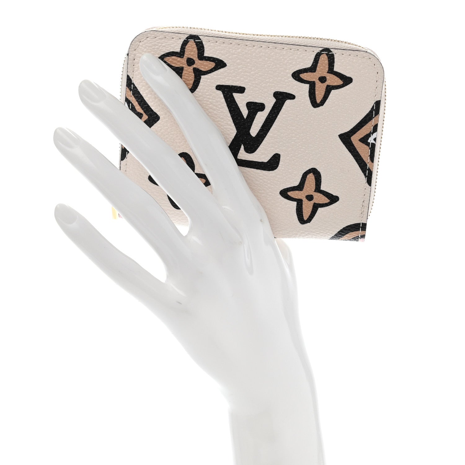 Louis Vuitton Monogram Giant Wild At Heart Zippy Coin Purse Creme 2 of 6