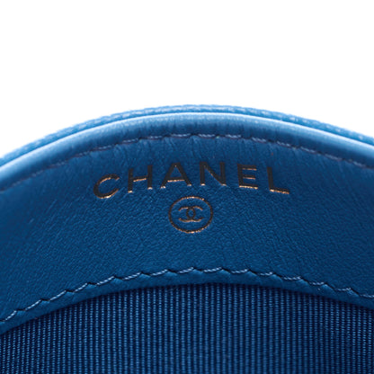 Chanel Caviar Quilted Card Holder Blue 6 of 8