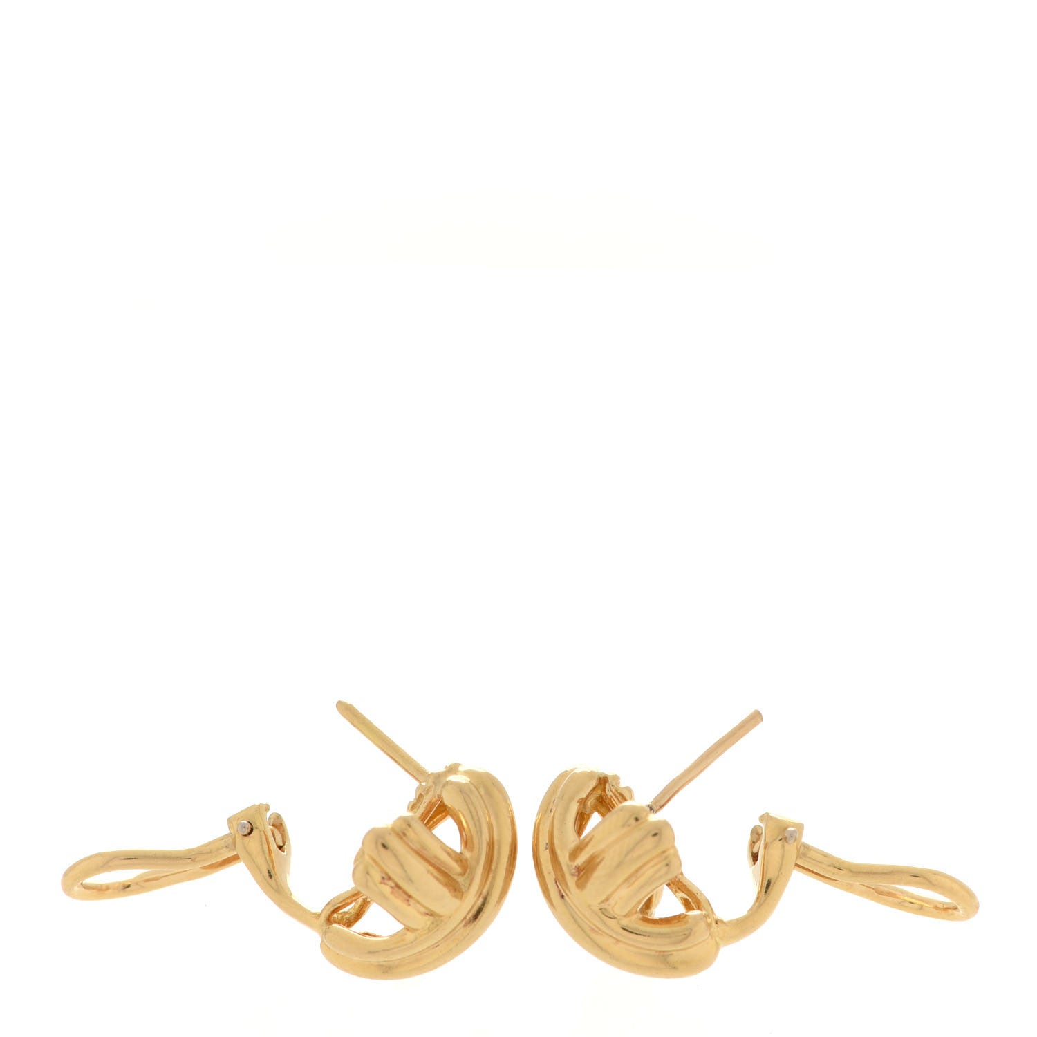 Tiffany 18K Yellow Gold Signature X Earrings 3 of 4