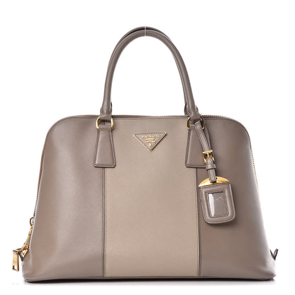 Prada Saffiano Lux Bi-Color Promenade Tote Argilla Pomice 1 of 19