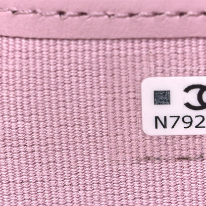 Chanel Caviar Quilted Compact Flap Wallet Light Pink 8 of 9