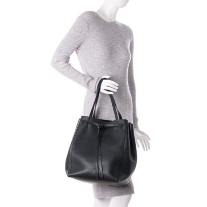 Celine Soft Grained Calfskin Medium Belt Cabas Phantom Black 2 of 6