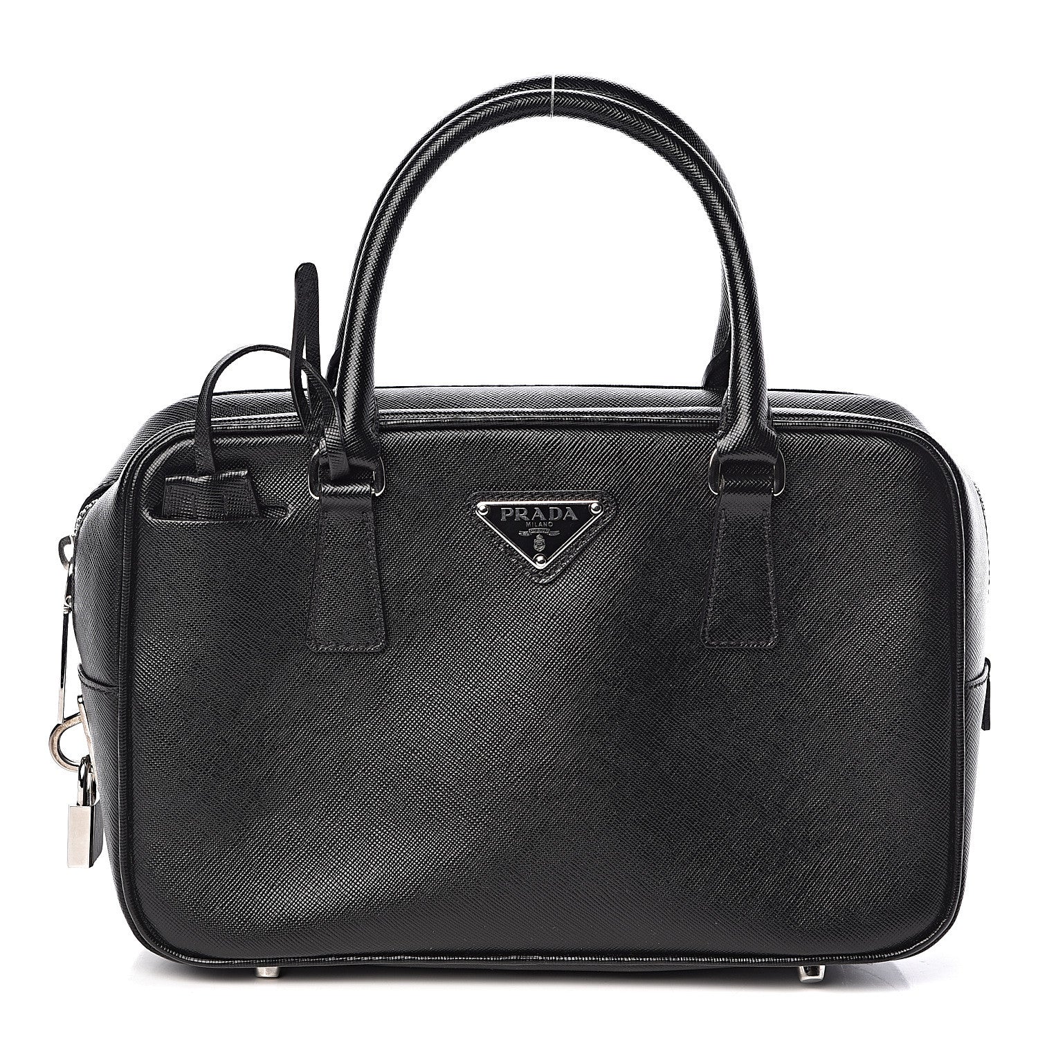 Prada Saffiano Lux Bauletto Black 1 of 10