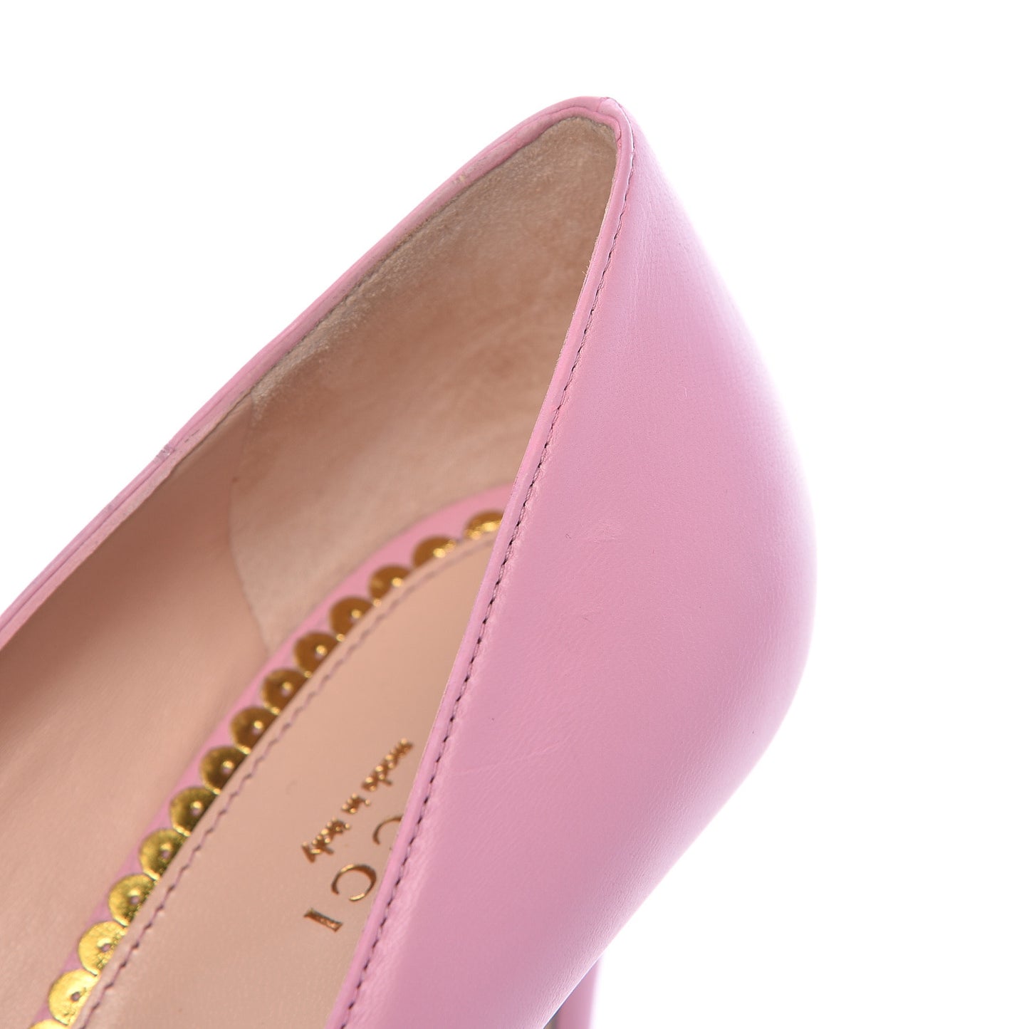 Nappa Queen Margaret Mid Heel Pumps 41 and 41.5 Sugar Pink