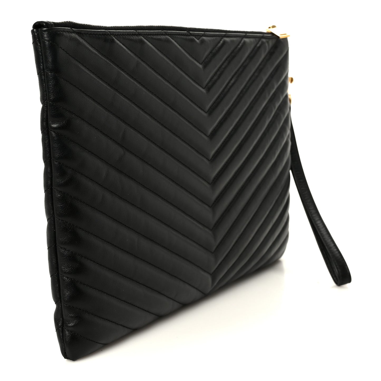 Calfskin Matelasse Monogram Cassandre Tablet Pouch Black