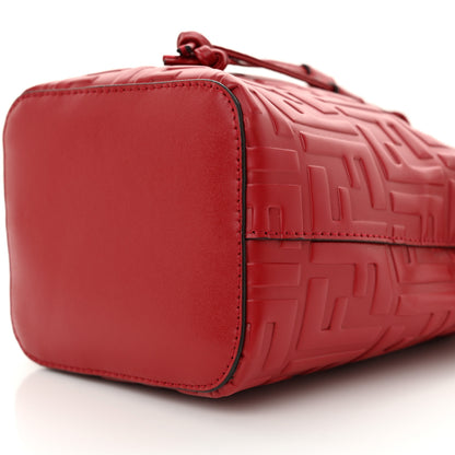 Fendi Vitello Liberty F is Fendi FF 1974 Embossed Mini Mon Tresor Bucket Bag Fragola 10 of 11
