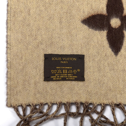 Louis Vuitton Cashmere Monogram Reykjavik Scarf Brown 3 of 3