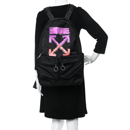 Off-White Canvas Logo Backpack Black Fuchsia 2 of 10