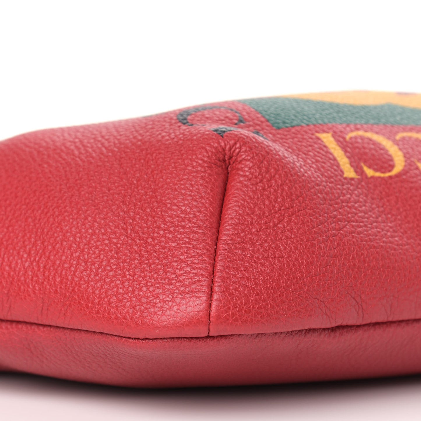 Grained Calfskin Logo Belt Bag Hibiscus Red