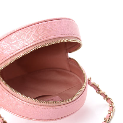 Chanel Iridescent Caviar Resin Quilted Round Clutch With Chain Pink 5 of 11