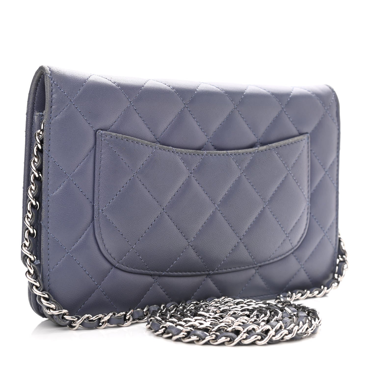 Chanel Lambskin Quilted Wallet On Chain WOC Lavender 3 of 15