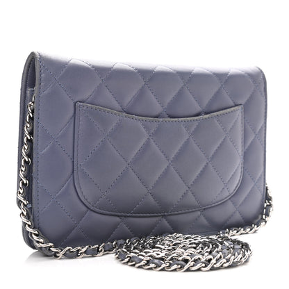 Chanel Lambskin Quilted Wallet On Chain WOC Lavender 3 of 15