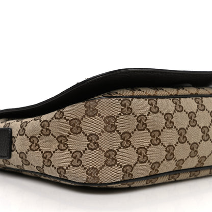 Gucci Monogram Flap Messenger Bag Beige Dark Brown 9 of 10