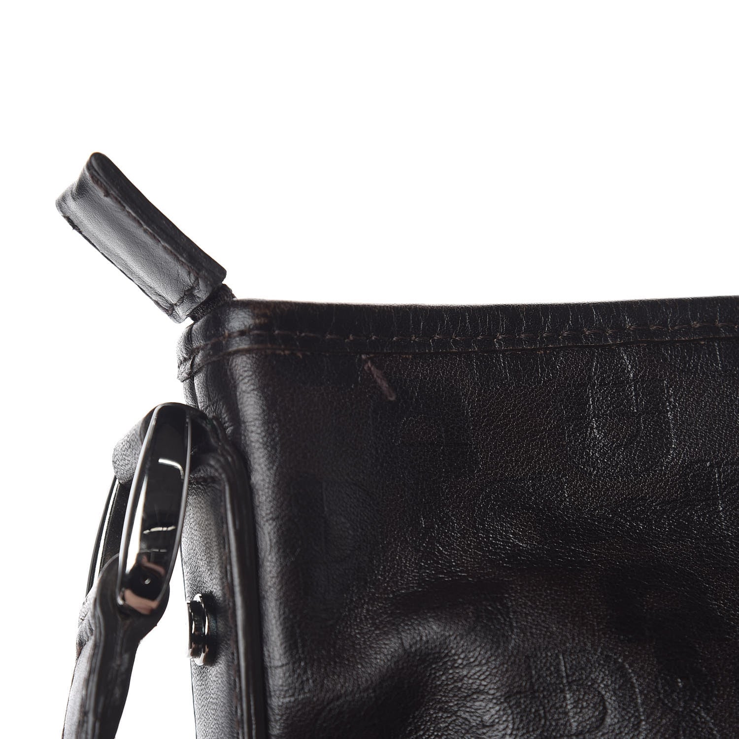 Gucci Calfskin Horsebit Embossed Abbey Messenger Dark Brown 13 of 13