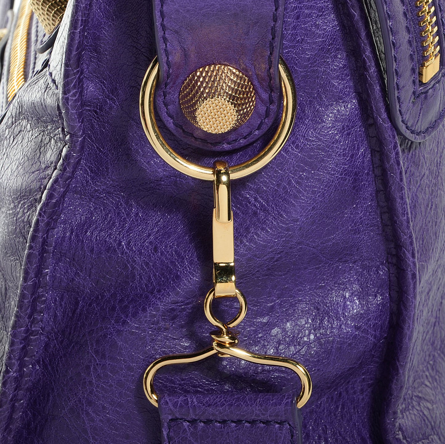 Agneau Giant 21 Gold Hardware City Dark Violet