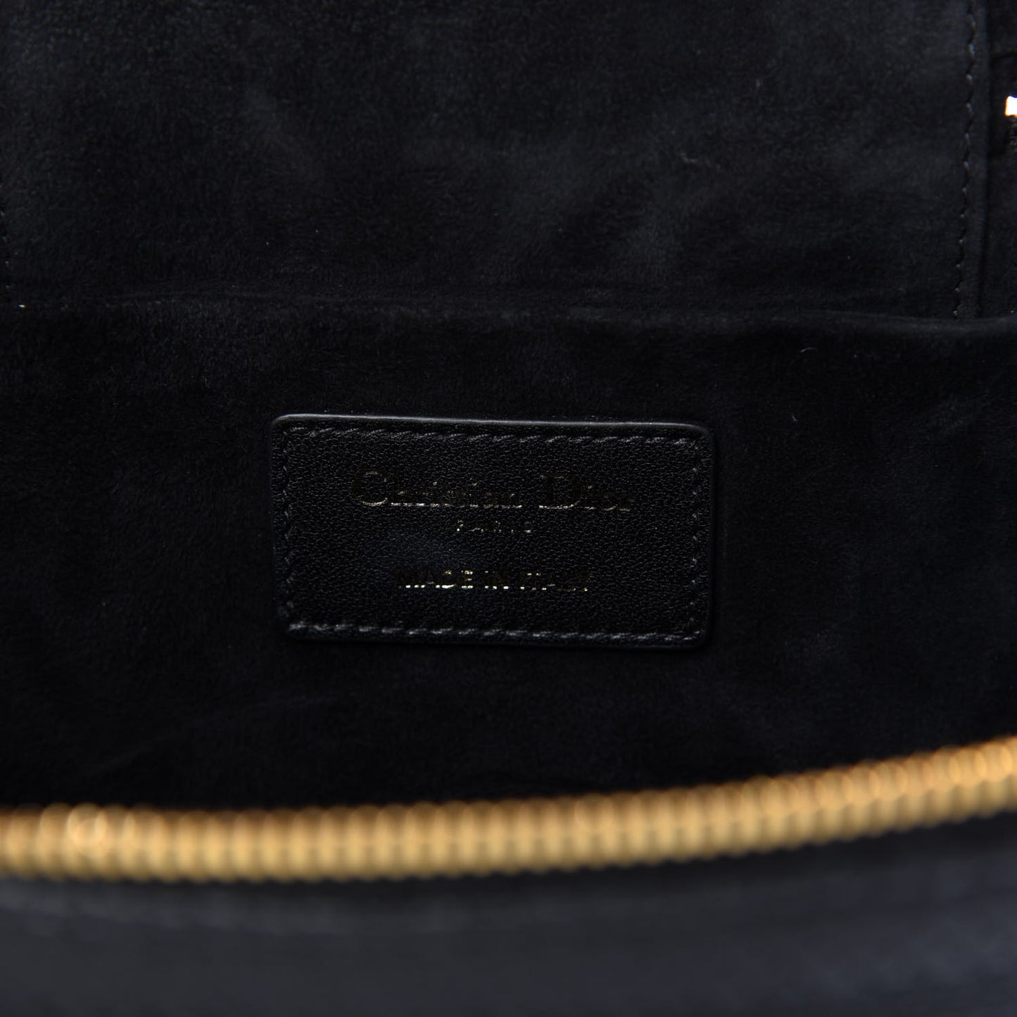 Lambskin Cannage Small Diortravel Vanity Case Black