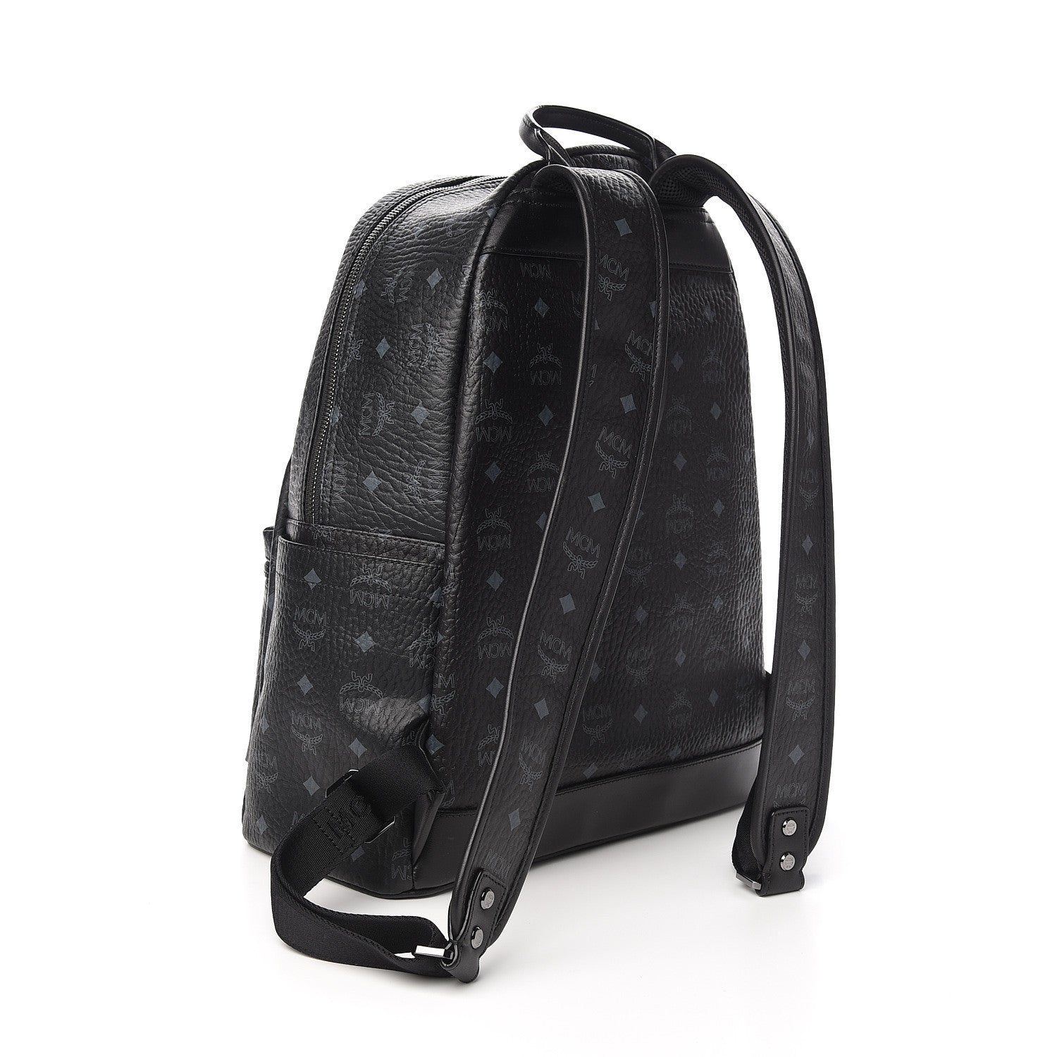 MCM Visetos Medium Stark Backpack Black 2 of 9