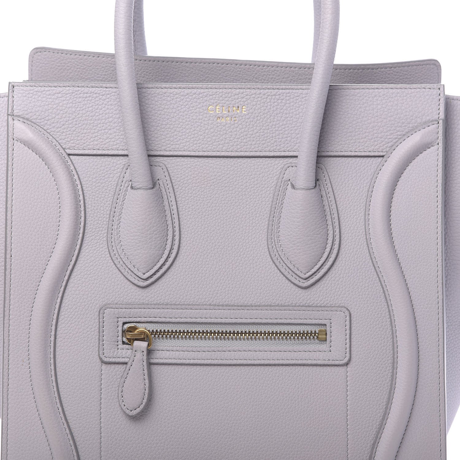 Celine Drummed Calfskin Micro Luggage Magnolia 7 of 12
