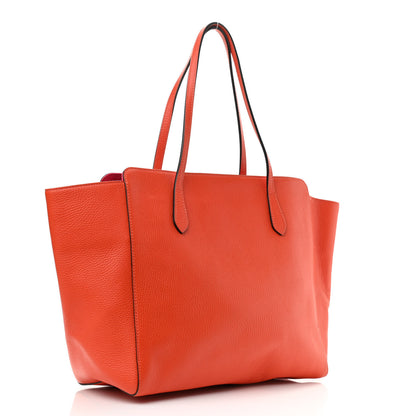 Gucci Dollar Calfskin Medium Swing Tote Sun Orange Pure Red 3 of 9