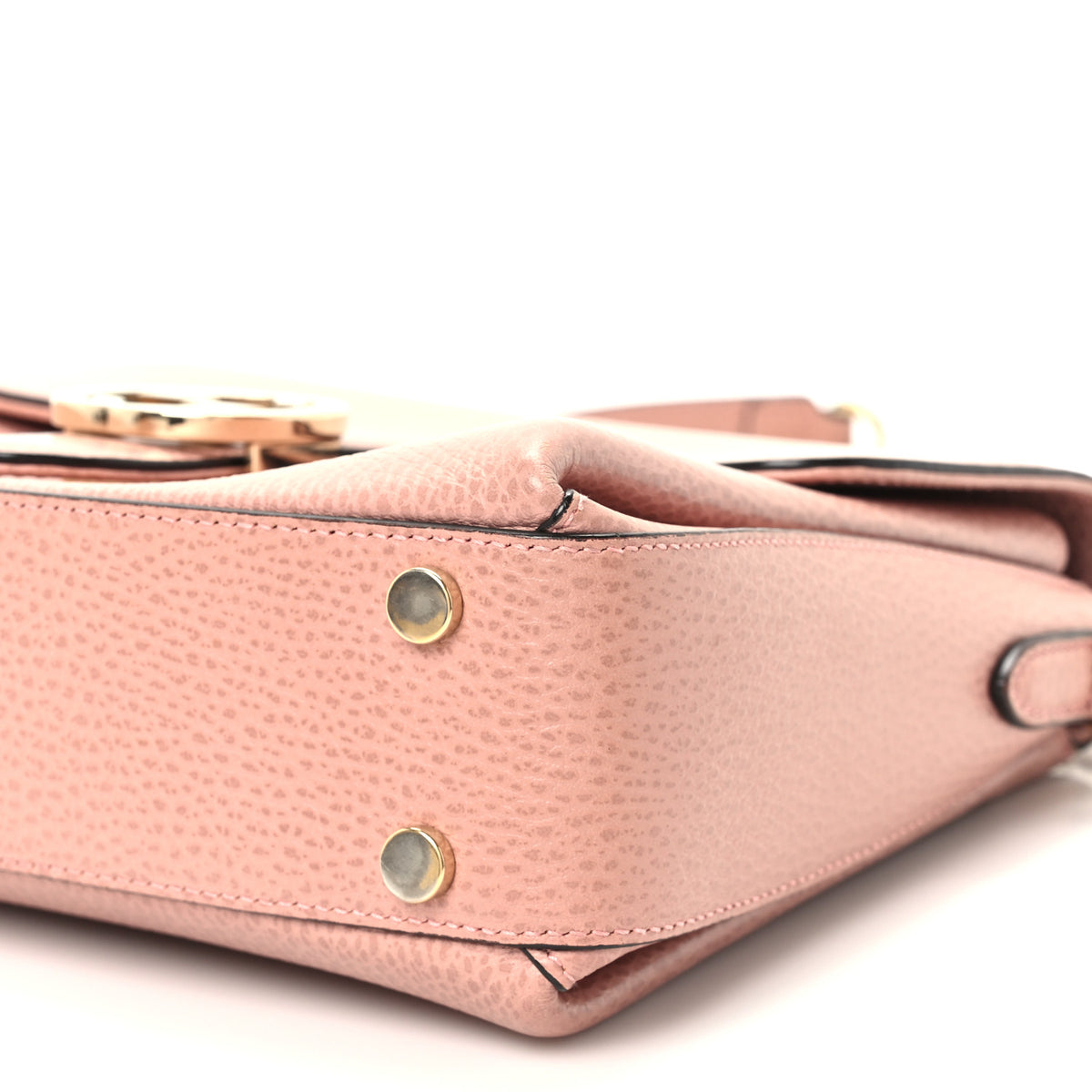 Gucci Dollar Calfskin Interlocking G Top Handle Shoulder Bag Soft Pink 9 of 9