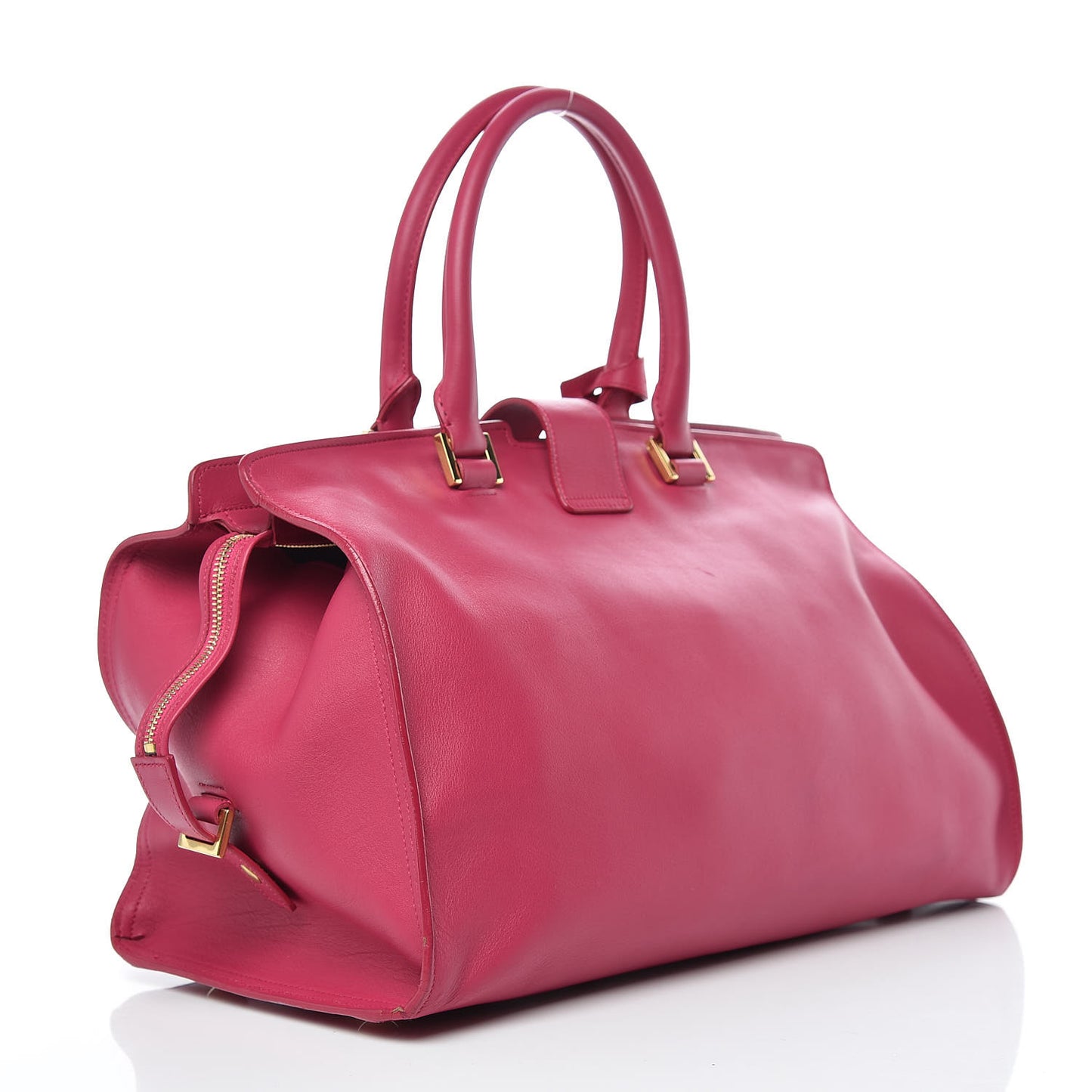 Calfskin Medium Classic Y Cabas Fuchsia