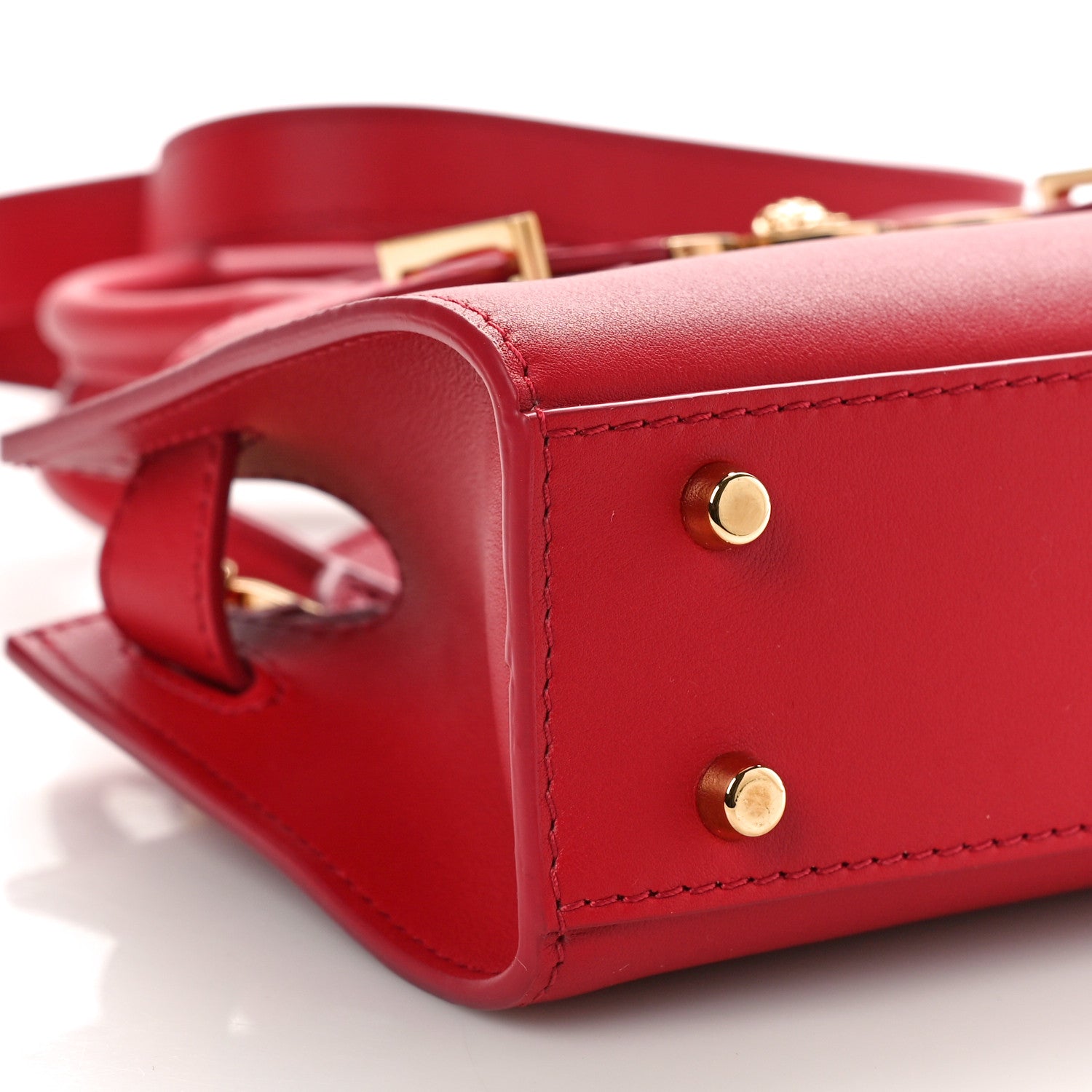 Versace Calfskin Small Medusa '95 Tote Bag Red 9 of 10