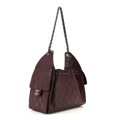 Chanel Caviar Quilted Small Chanel 25 Handbag Dark Burgundy 3 of 11