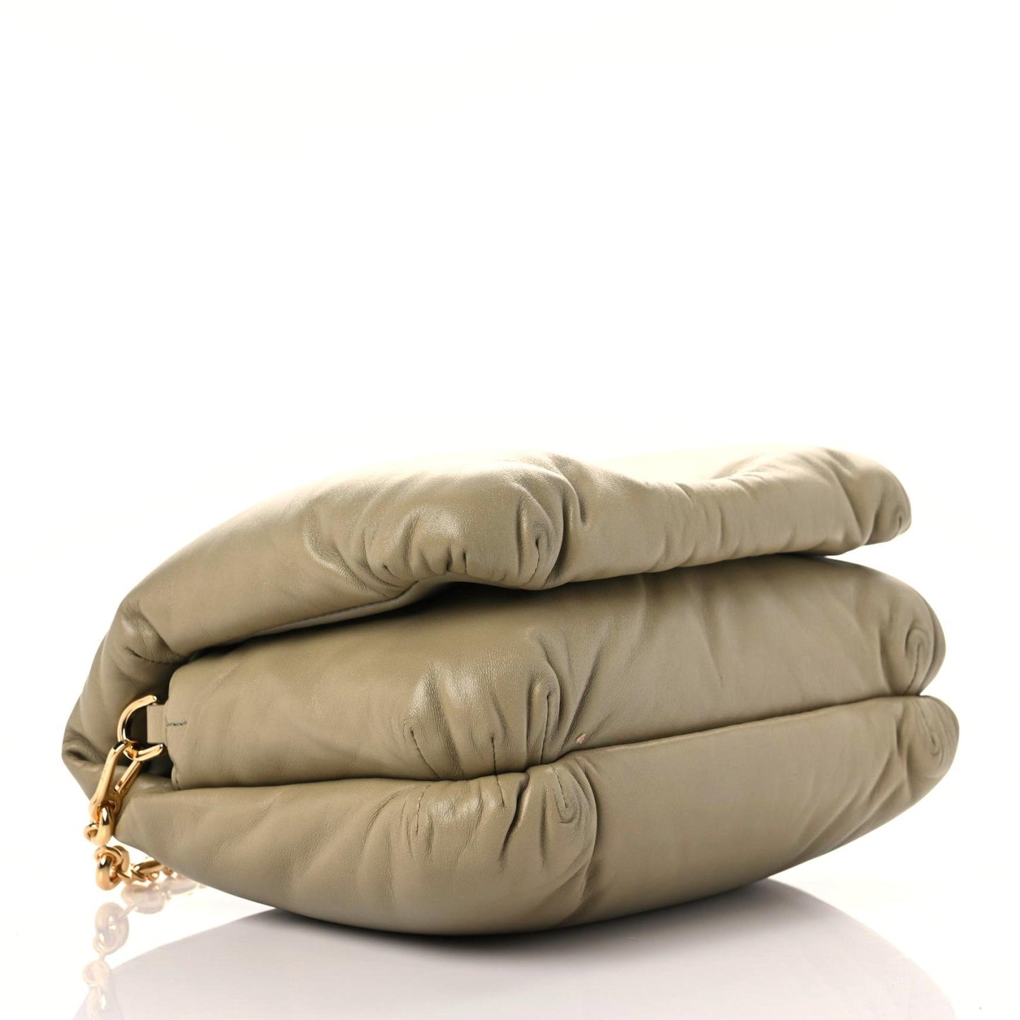 Lambskin Goya Puffer Bag Dark Green