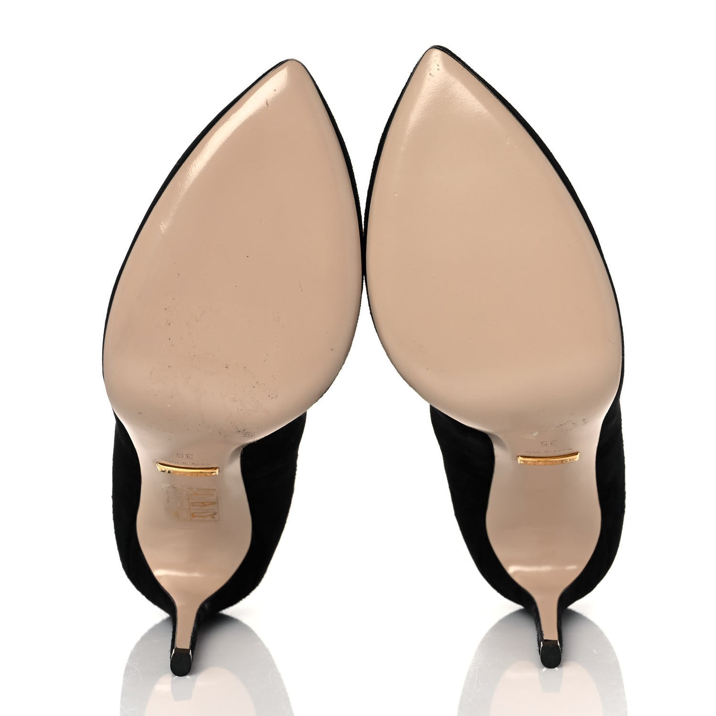 Kid Scamosciato Removable Web Bow High Heel Pumps 36 Black