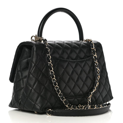 Chanel Caviar Quilted Small Coco Handle Flap Black 3 of 11
