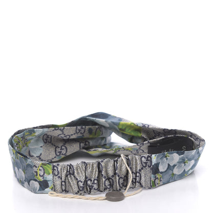 Gucci Silk Monogram Blooms Print Headband Blue 3 of 5