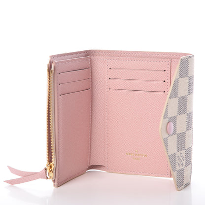 Louis Vuitton Damier Azur Victorine Wallet Rose Ballerine 5 of 7