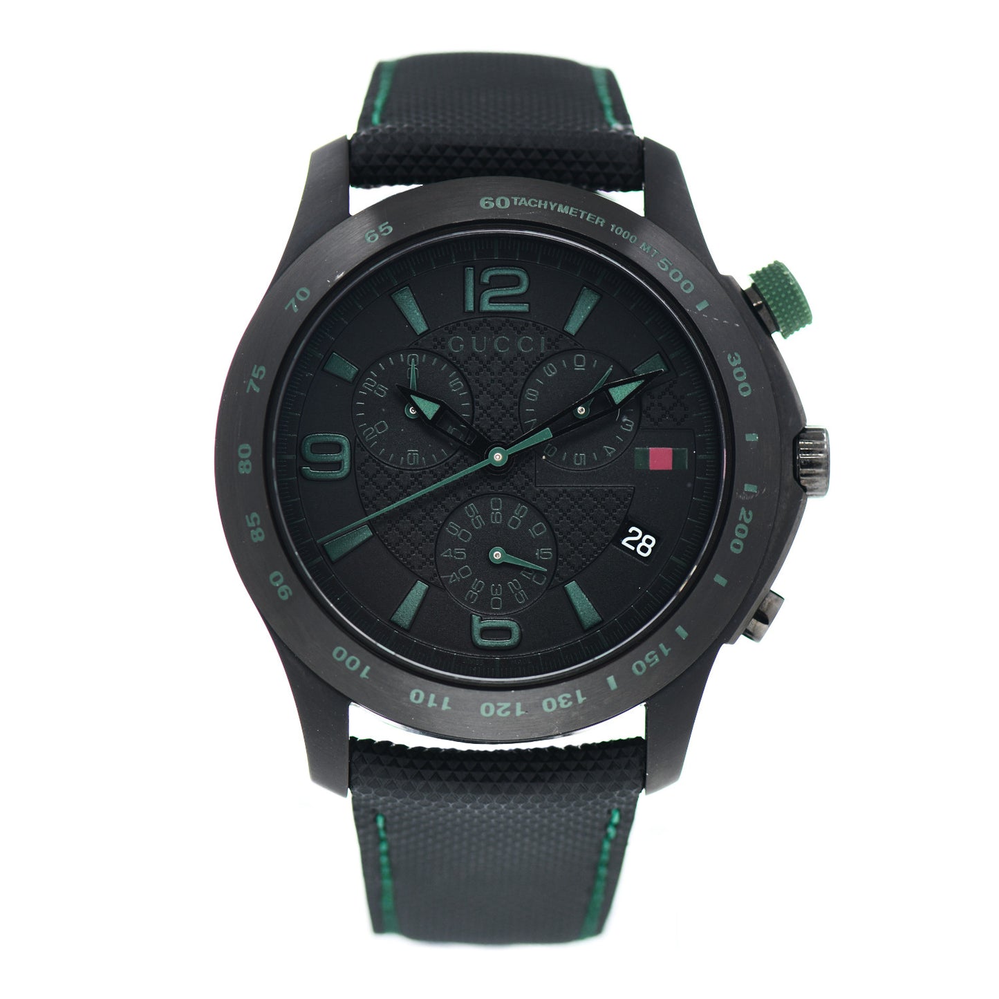 PVD Stainless Steel Nylon 45mm G-Timeless Chronograph Quartz Watch Black