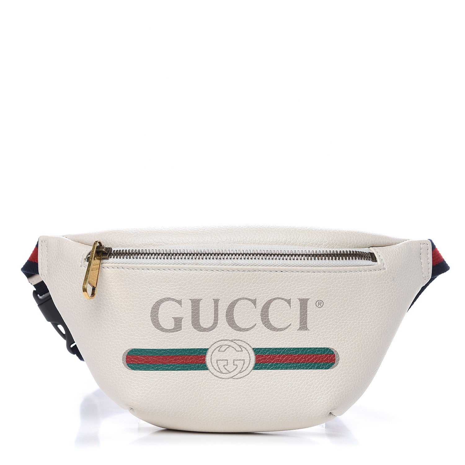 Gucci Grained Calfskin Small Logo Belt Bag White 1 of 12