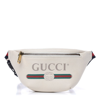 Gucci Grained Calfskin Small Logo Belt Bag White 1 of 12