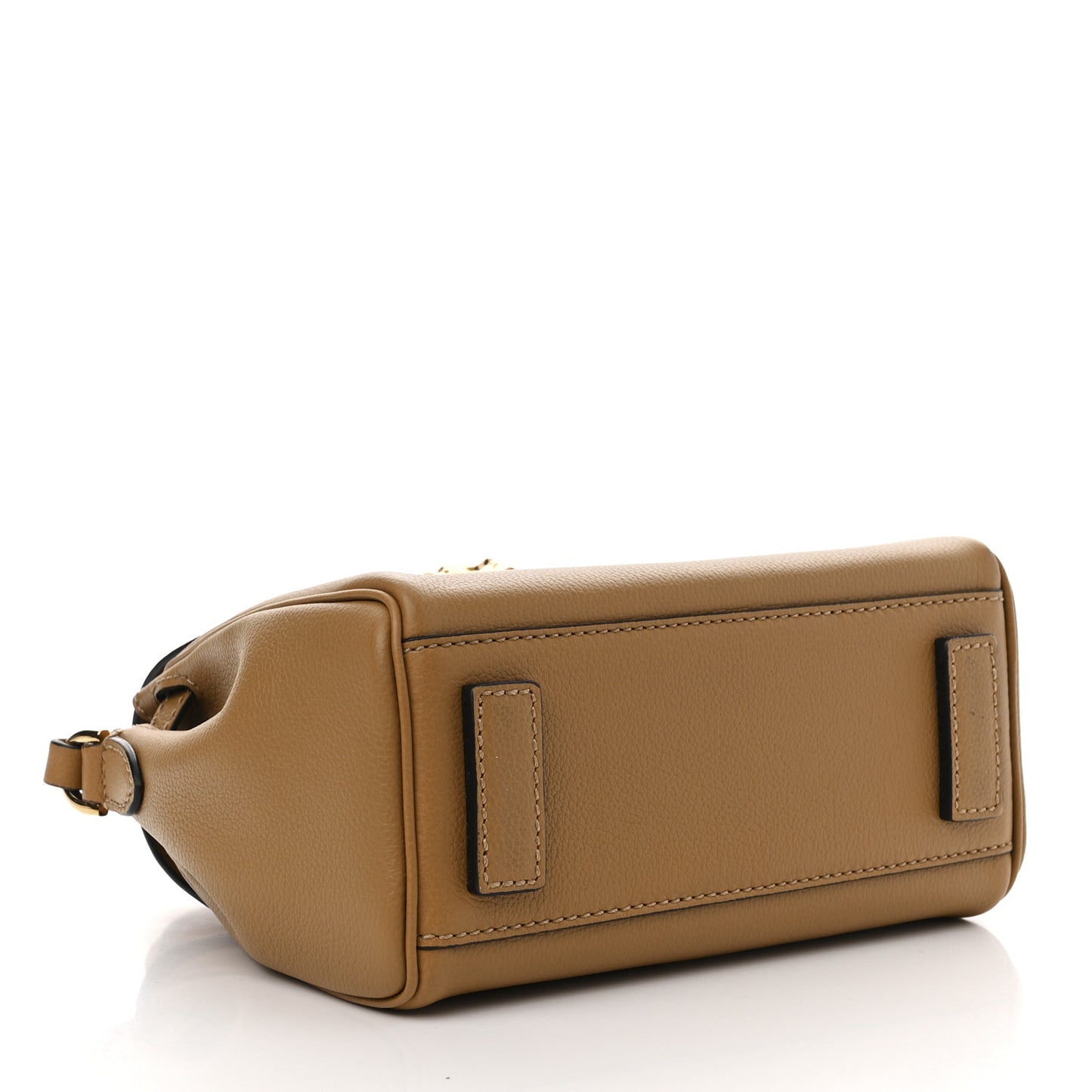 Grained Calfskin Small La Medusa Top Handle Bag Brown
