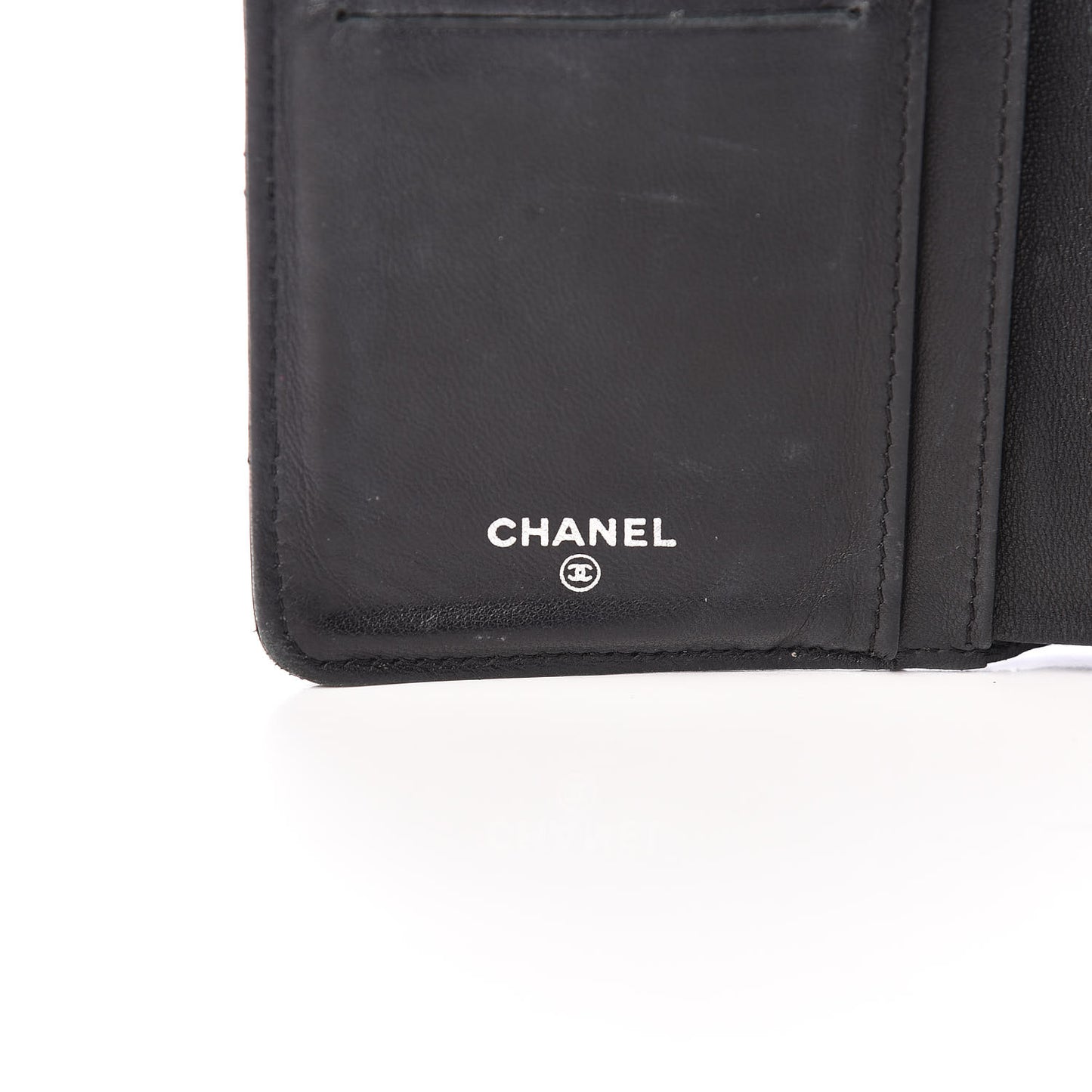 Lambskin Quilted Yen Wallet Black