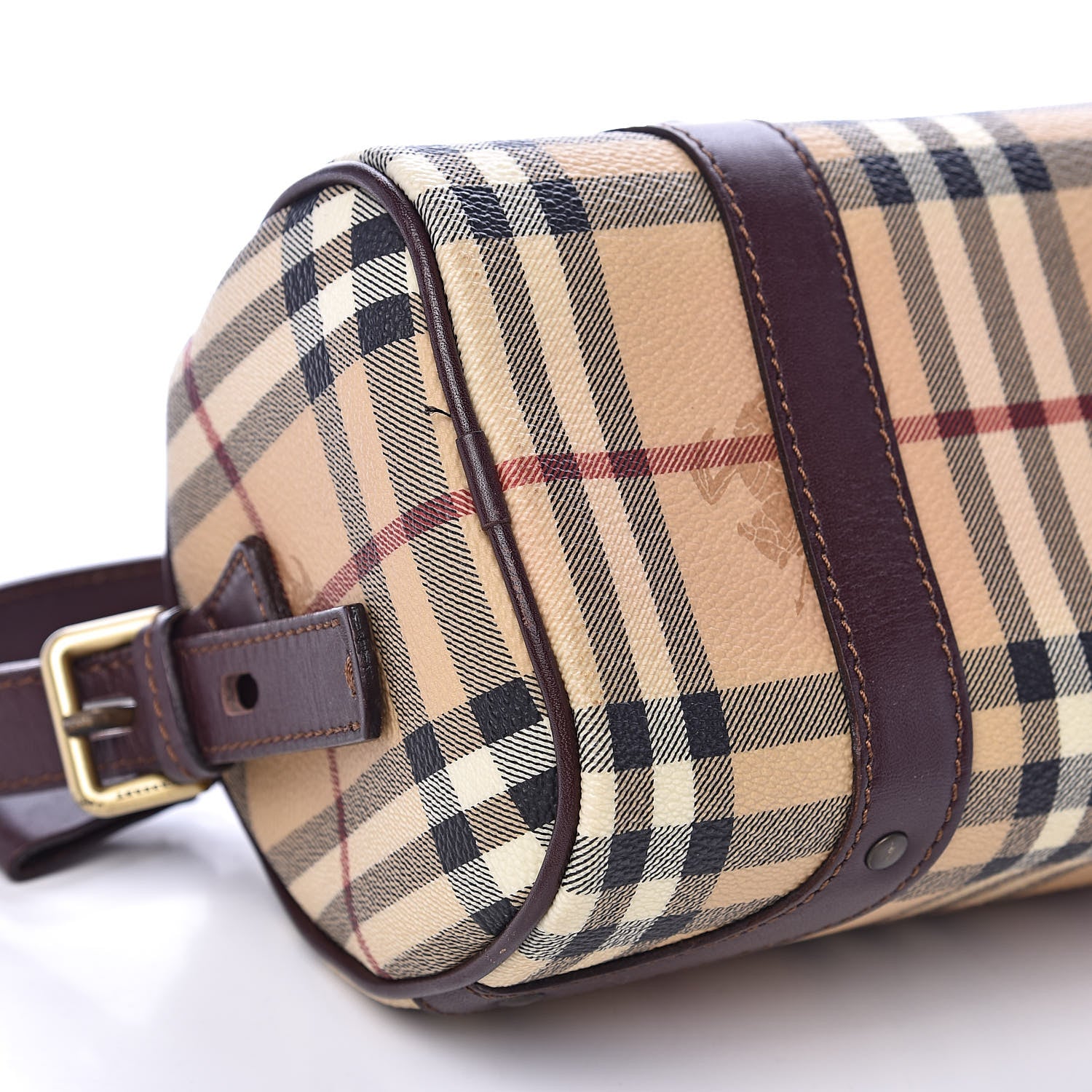 Burberry Haymarket Check Shoulder Bag Chocolate 8 of 12