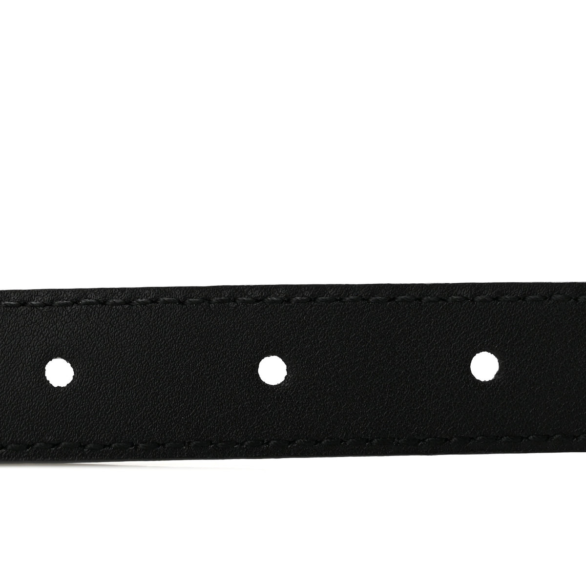 Gucci Azalea Calfskin Enamel Monochrome Double G 20mm Belt 80 32 Black 4 of 7