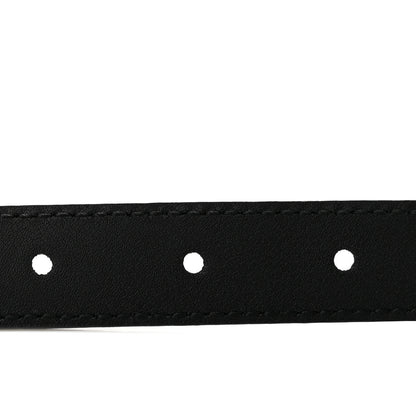 Gucci Azalea Calfskin Enamel Monochrome Double G 20mm Belt 80 32 Black 4 of 7