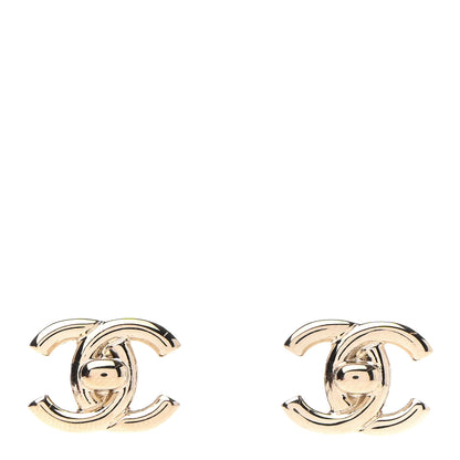 Chanel Metal CC Turnlock Earrings Gold 1 of 4