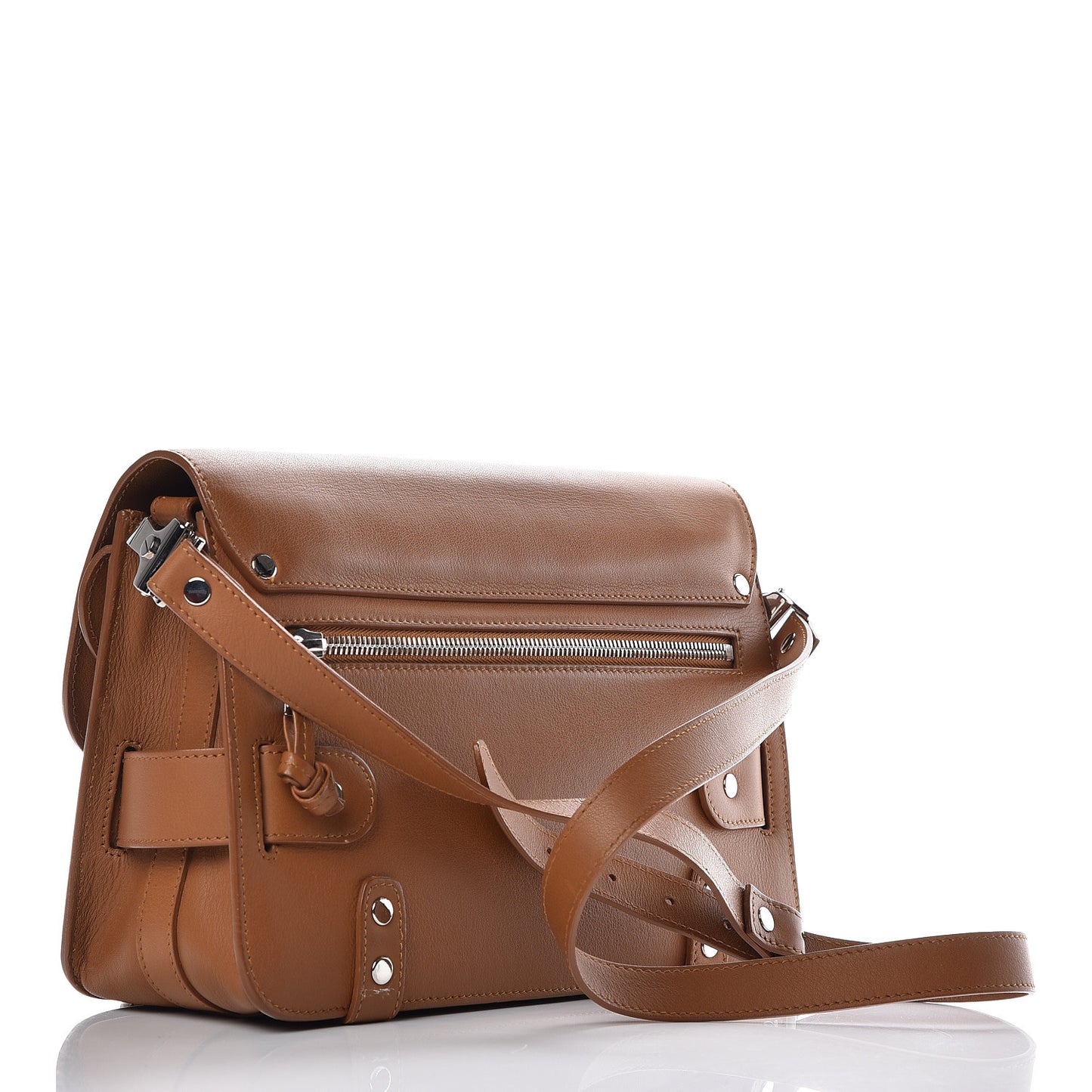 Calfskin PS11 Classic Shoulder Bag Caramel