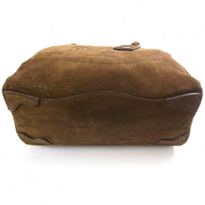 Prada Scamosciato Suede Logo Bowler Brown 4 of 11